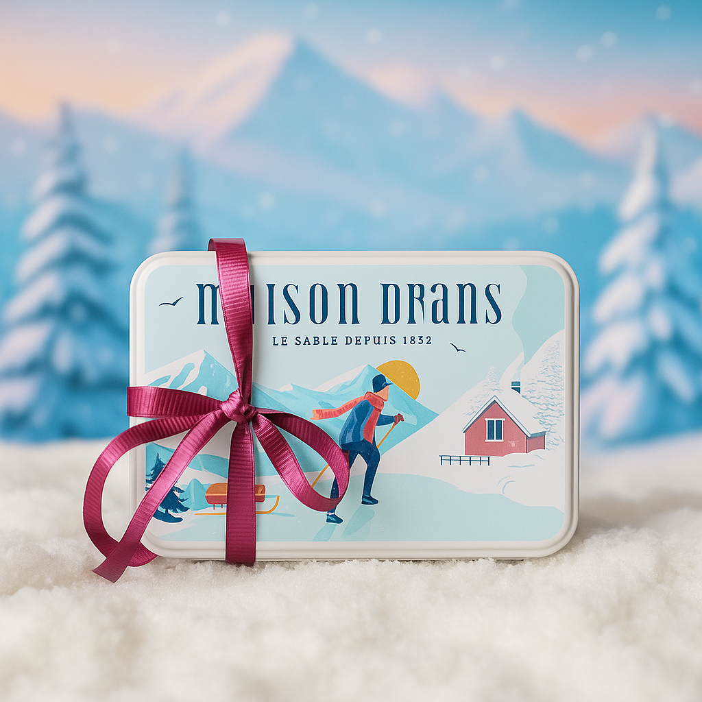 Boite luge en hiver - Sablés et Chocolats