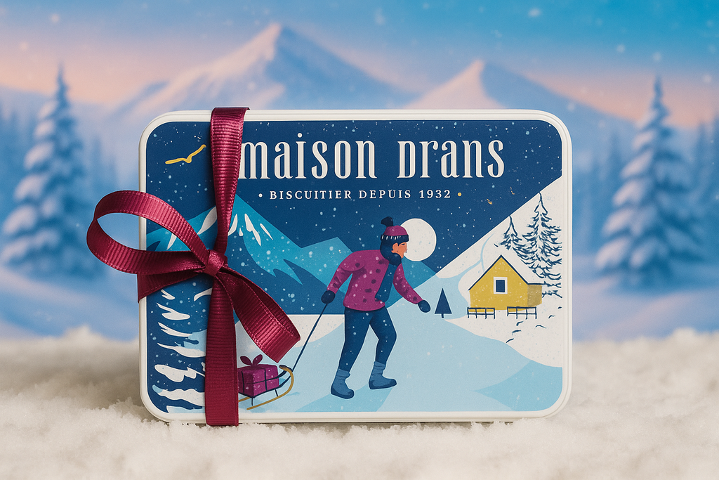 Boite luge en hiver - Sablés et Chocolats