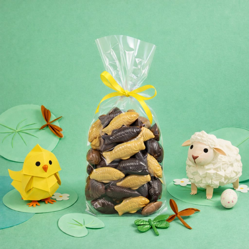 Friture en chocolat lait, noir et dulcey 180g