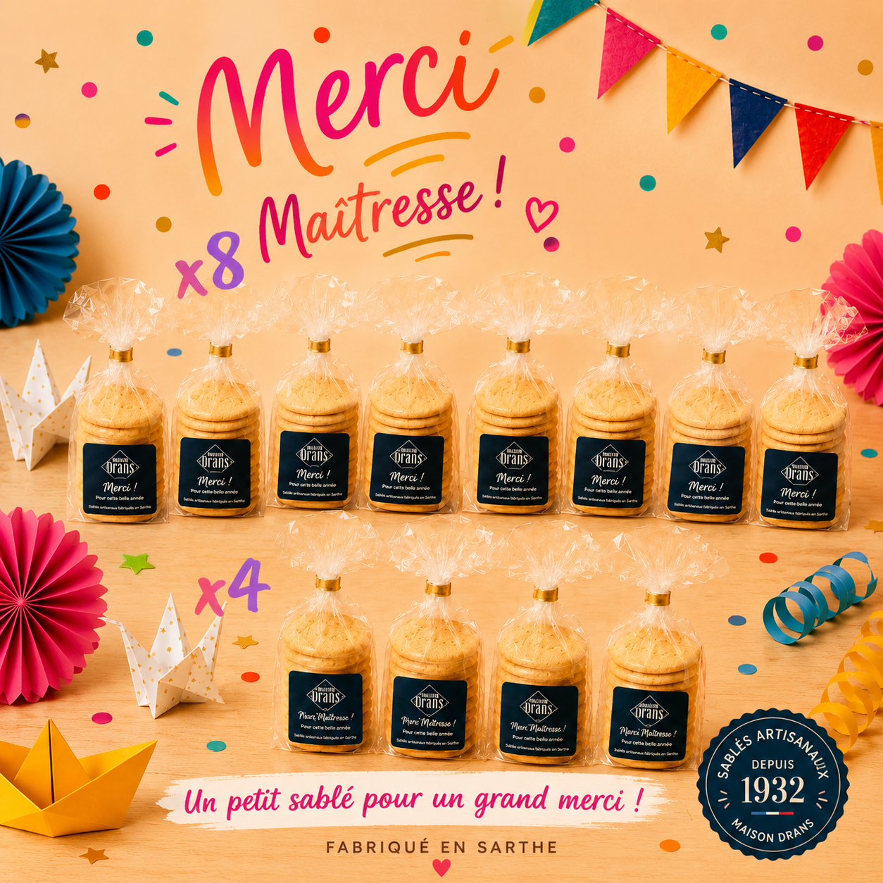 Le Pack 12  Remerciements - livraison offerte
