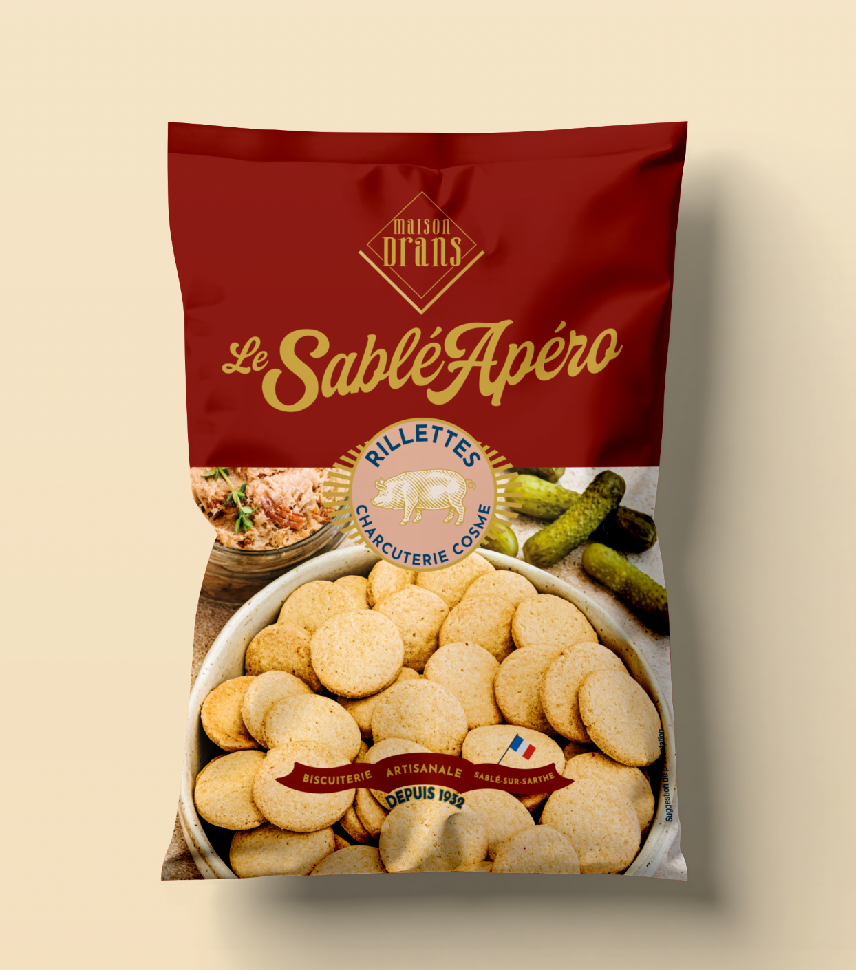 Sablé apéro aux Rillettes de Sarthe